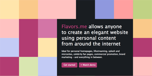 Flavors.me - create your own mini site!